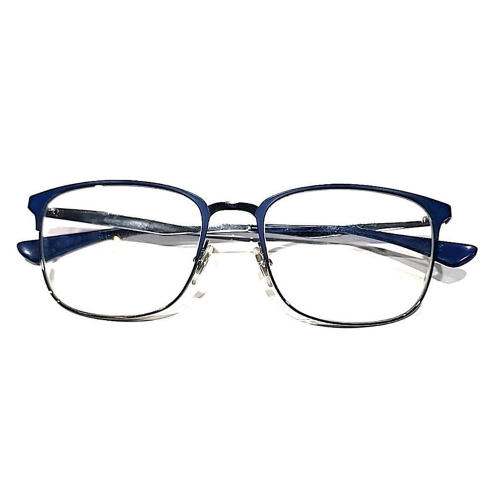 Ray Ban RB6421 3041 Blue Silver Metal Square Eyeglasses Frame 54-18 145 - Picture 1 of 10
